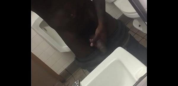  Jacking off in the rest room